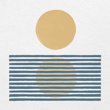 Framed Reflection I Yellow Print