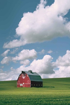 Framed Palouse Region Red Barn II Print