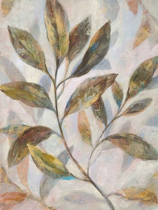 Framed Leafy Flow I Print