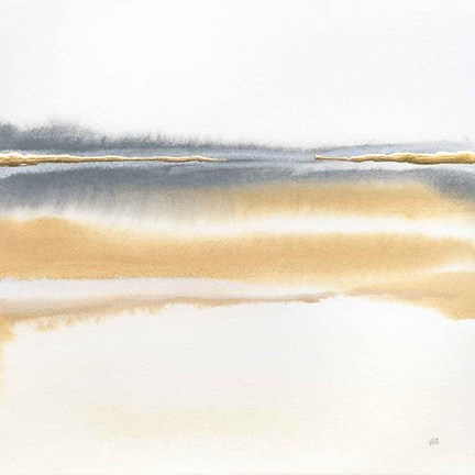 Framed Beige and Gold II Print