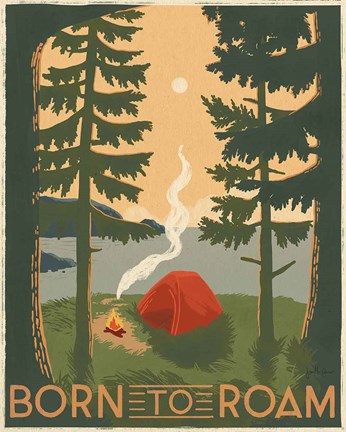 Framed Born to Roam II Print