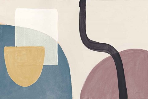 Framed Sandy Balance I Dark Print