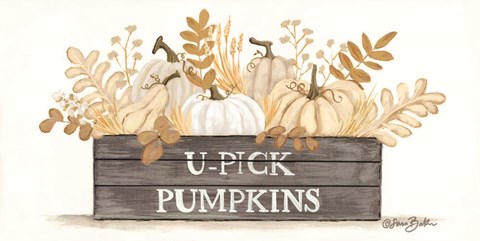 Framed U-Pick Pumpkins Print