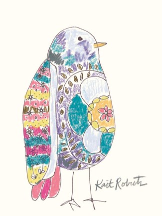 Framed Janice the Bird Print