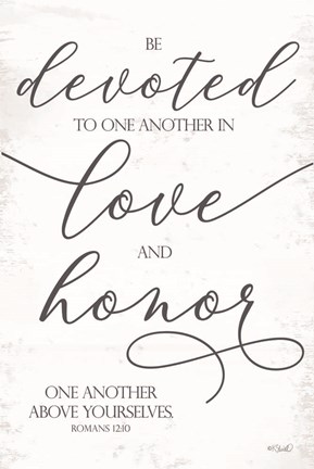 Framed Devoted to Love and Honor Print