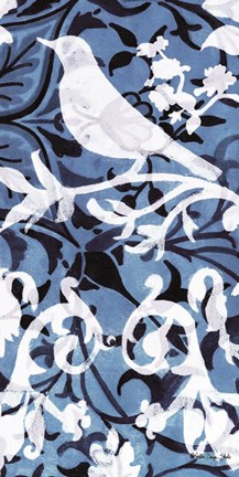 Framed Cobalt Pattern II Print