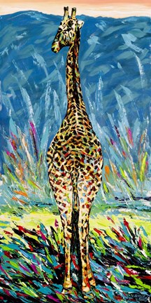 Framed Regal Giraffe II Print