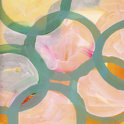 Framed Aqua Circles IV Print