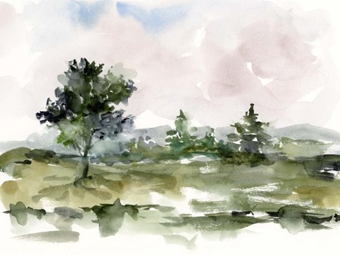 Framed Mauve Sunset I Print