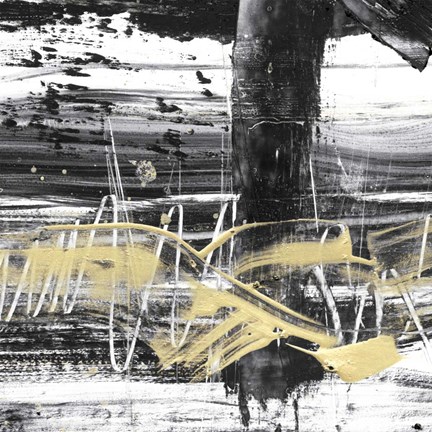 Framed Gold Wave II Print