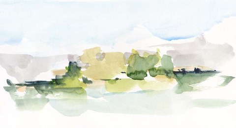 Framed Tangerine Sunset I Print