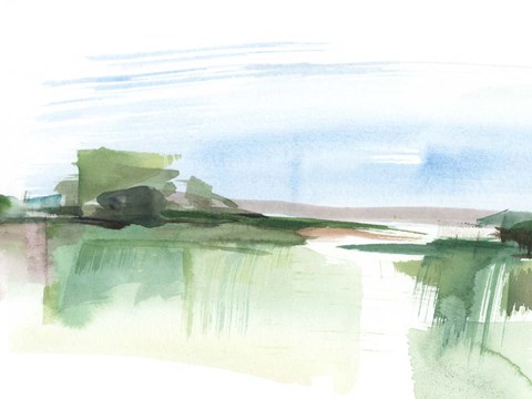 Framed Abstract Wetland IV Print