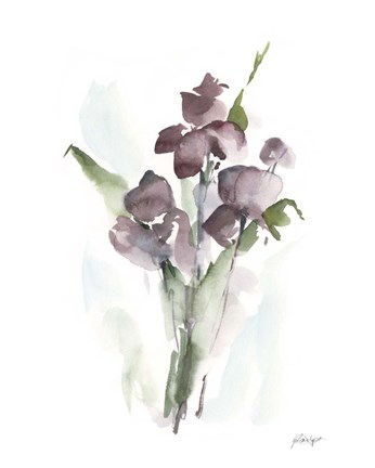 Framed Plum Bouquet I Print