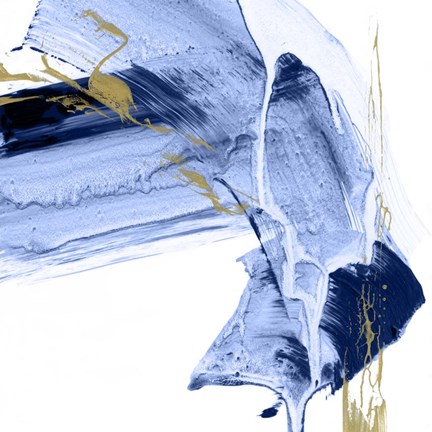 Framed Golden Current I Print