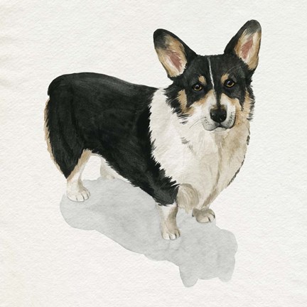 Framed Pup for the Queen I Print