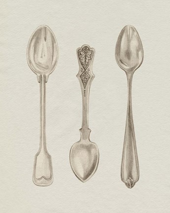 Framed Silver Spoon I Print