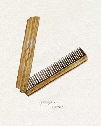 Framed Gilded Toiletries IV Print