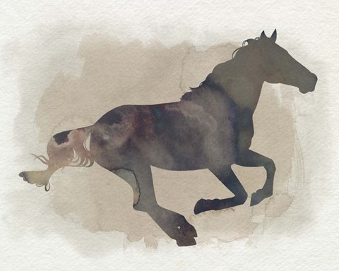 Framed Galloping I Print