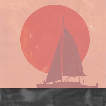 Framed Deep Sea Sunset II Print