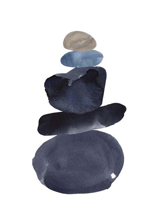 Framed Camp Cairn I Print