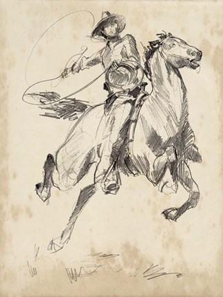 Framed King of the Rodeo I Print