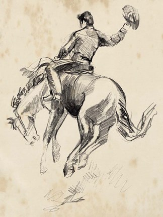 Framed King of the Rodeo II Print