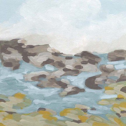 Framed Stone Shore I Print