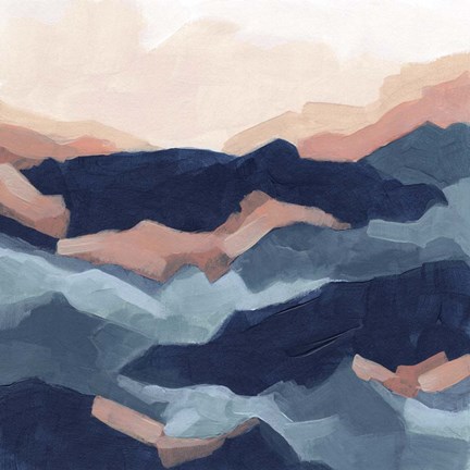 Framed Bluescape I Print