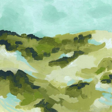 Framed Spring Hillside I Print