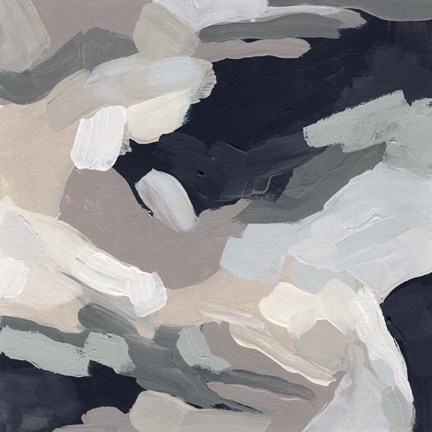 Framed Monochrome Currents II Print