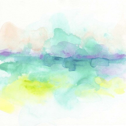 Framed Ocean Aurora I Print