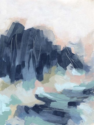 Framed Sunset Surf I Print