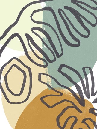 Framed Midcentury Modern Coral III Print