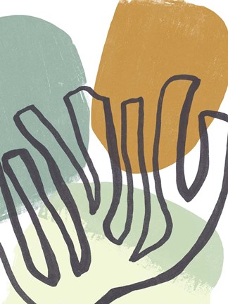 Framed Midcentury Modern Coral IV Print