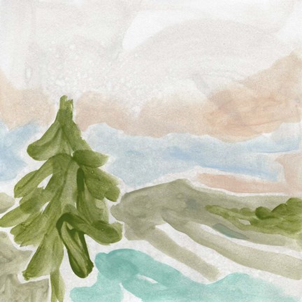 Framed Landscape Cameo III Print