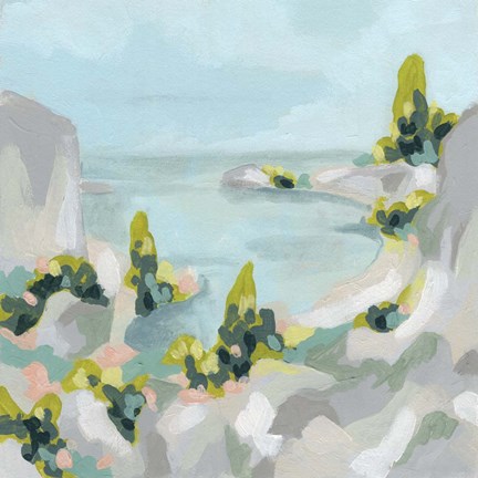 Framed Pastel Cove II Print