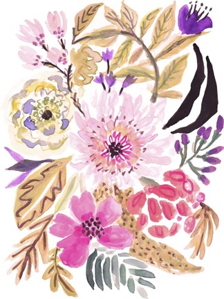 Framed Flower Posy II Print