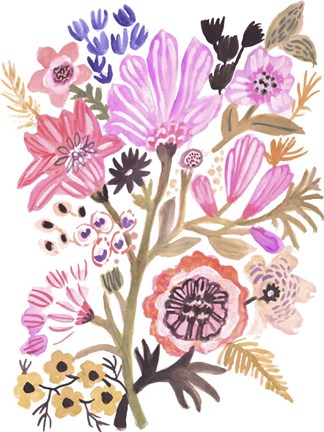 Framed Flower Posy III Print