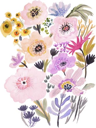 Framed Flower Posy V Print