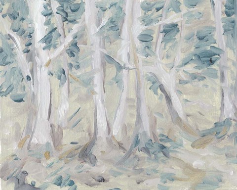 Framed Misty Autumn Forest I Print