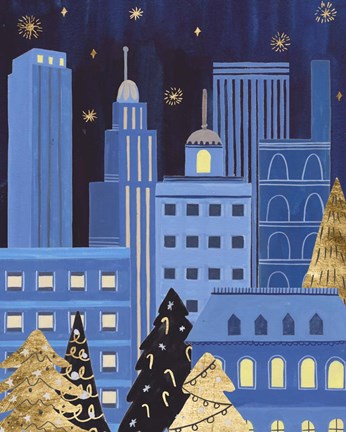 Framed Holiday Night IV Print