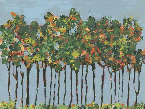 Framed Sunset Trees III Print