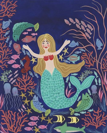 Framed Water Queen II Print