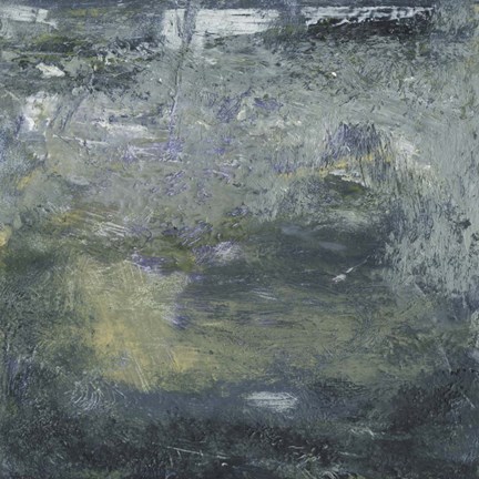 Framed Encaustic Tile in Blue IV Print