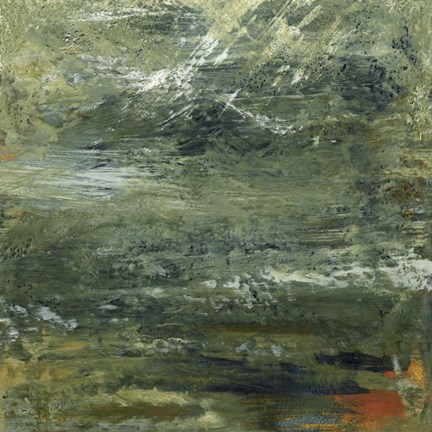 Framed Encaustic Tile in Multi II Print