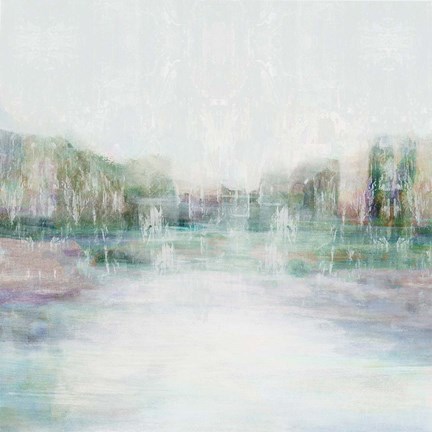 Framed Distant Pond I Print