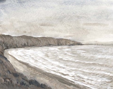 Framed Coastal Shoreline I Print