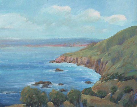 Framed Rocky Coastline I Print