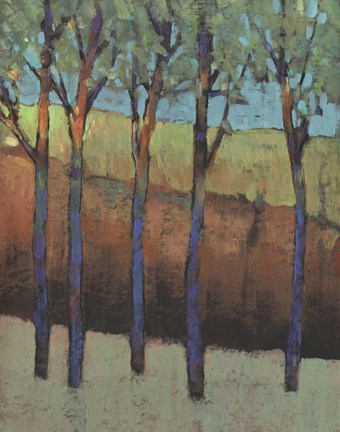 Framed Glimmer in the Forest I Print