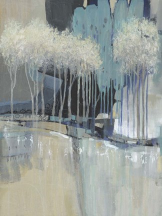 Framed Whimsical Treeline I Print